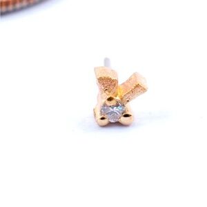 Sprite Press-fit End in Yellow Gold (yg) with diamond from Pupil Hall